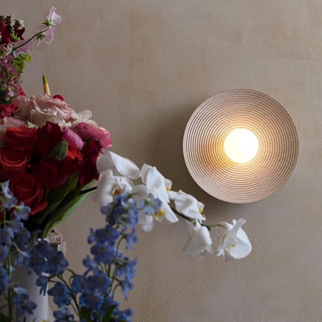 Бра керамічні бежеві з білим D-20 cm / D-27 сm / D-35 cm G4 Beige Rabbi Wabi Sabi wall lamp 240258-100003077