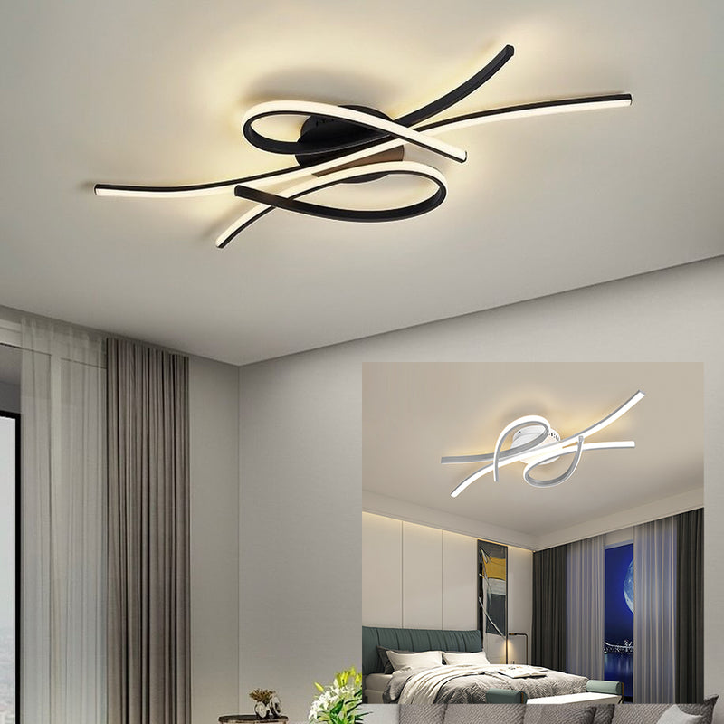 Люстра Wave ceiling L-80 см Black / Silver 3000K-6000K W-34 см Н-9 см 54W 240219-100003087