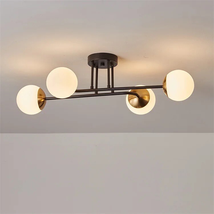 Люстра Lamia 4 L-70 см W-38 см Н-17 см Е27*4 Black+Gold+White Matte 240327-100003096