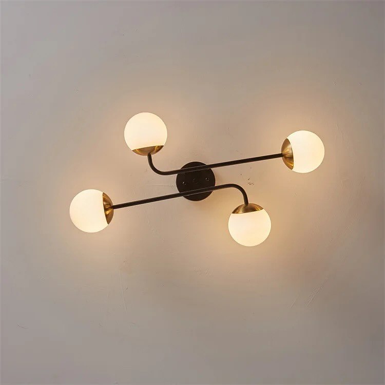 Люстра Lamia 4 L-70 см W-38 см Н-17 см Е27*4 Black+Gold+White Matte 240327-100003096