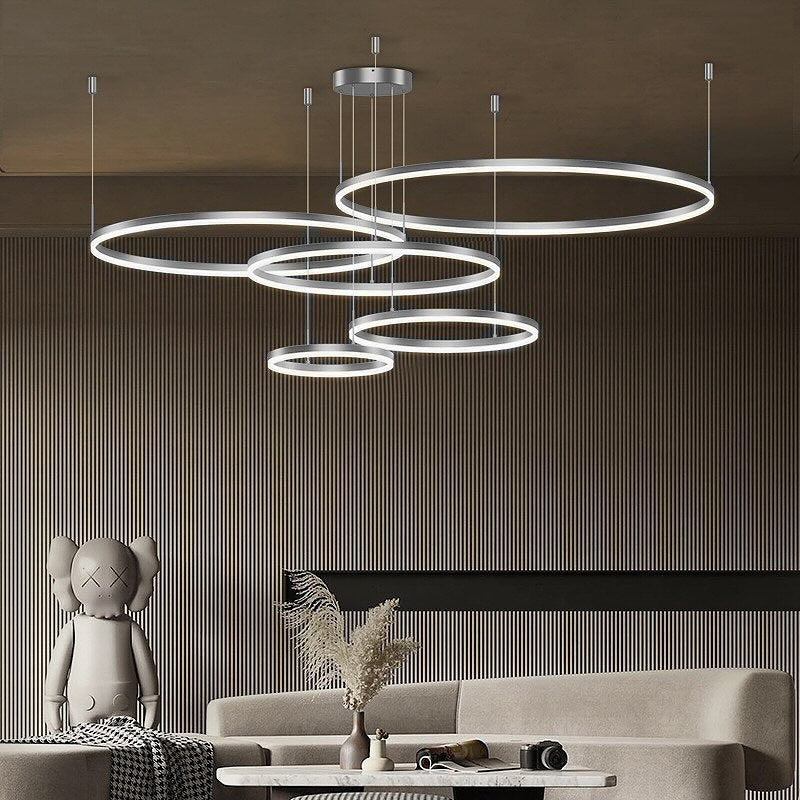 Підвісні люстри з пультом Kukho Circle 30+40+50+60+80 cm Gold / Black / Silver / White 3000K-6000K 240219-100003028