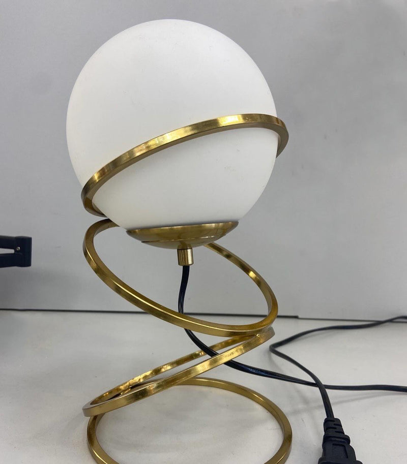 Настільна лампа Spiral and circle E27 H-31 см W-15 см Gold + White 240419-100003177