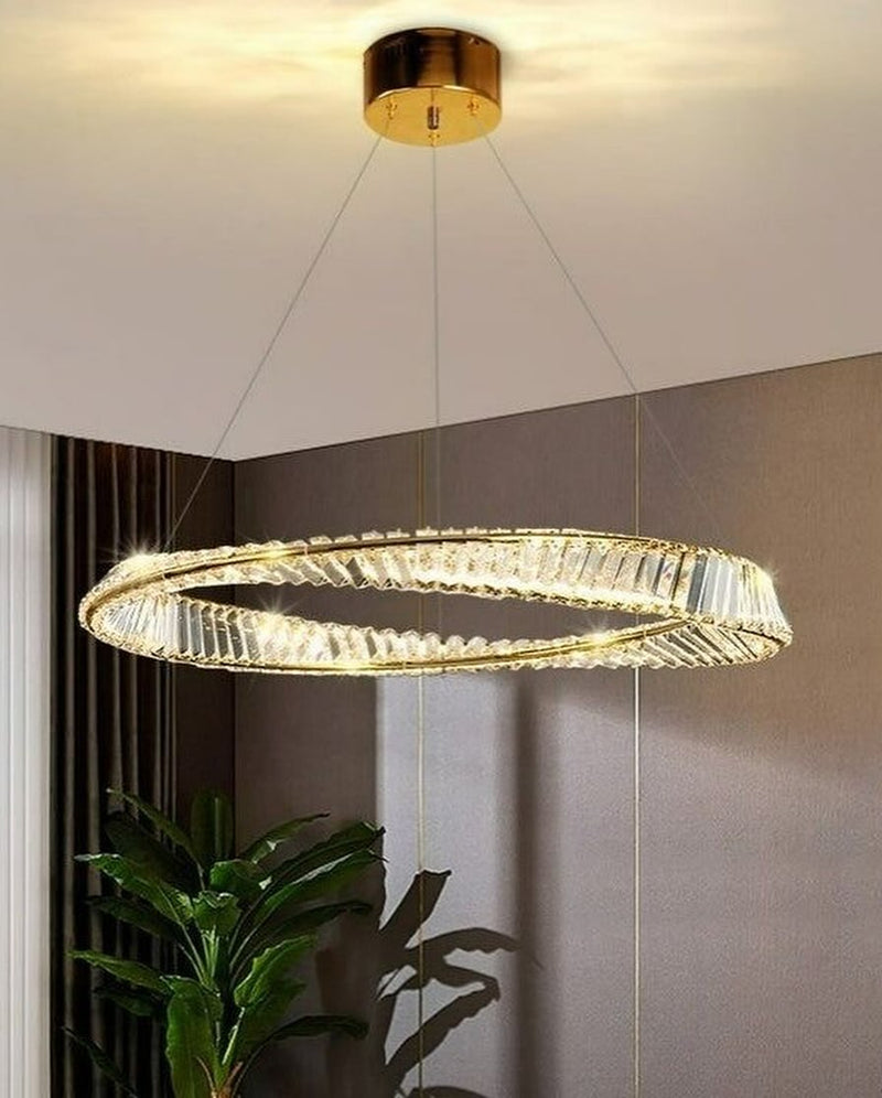 Підвісна люстра Brass Ring Luxury D600 LED-64W Gold 240588-100003300