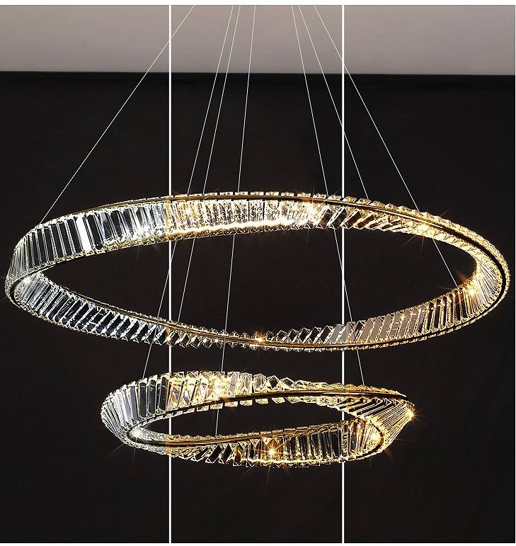 Підвісна люстра Brass Ring Luxury D600 +D800 LED-149W Gold 240588-100003302