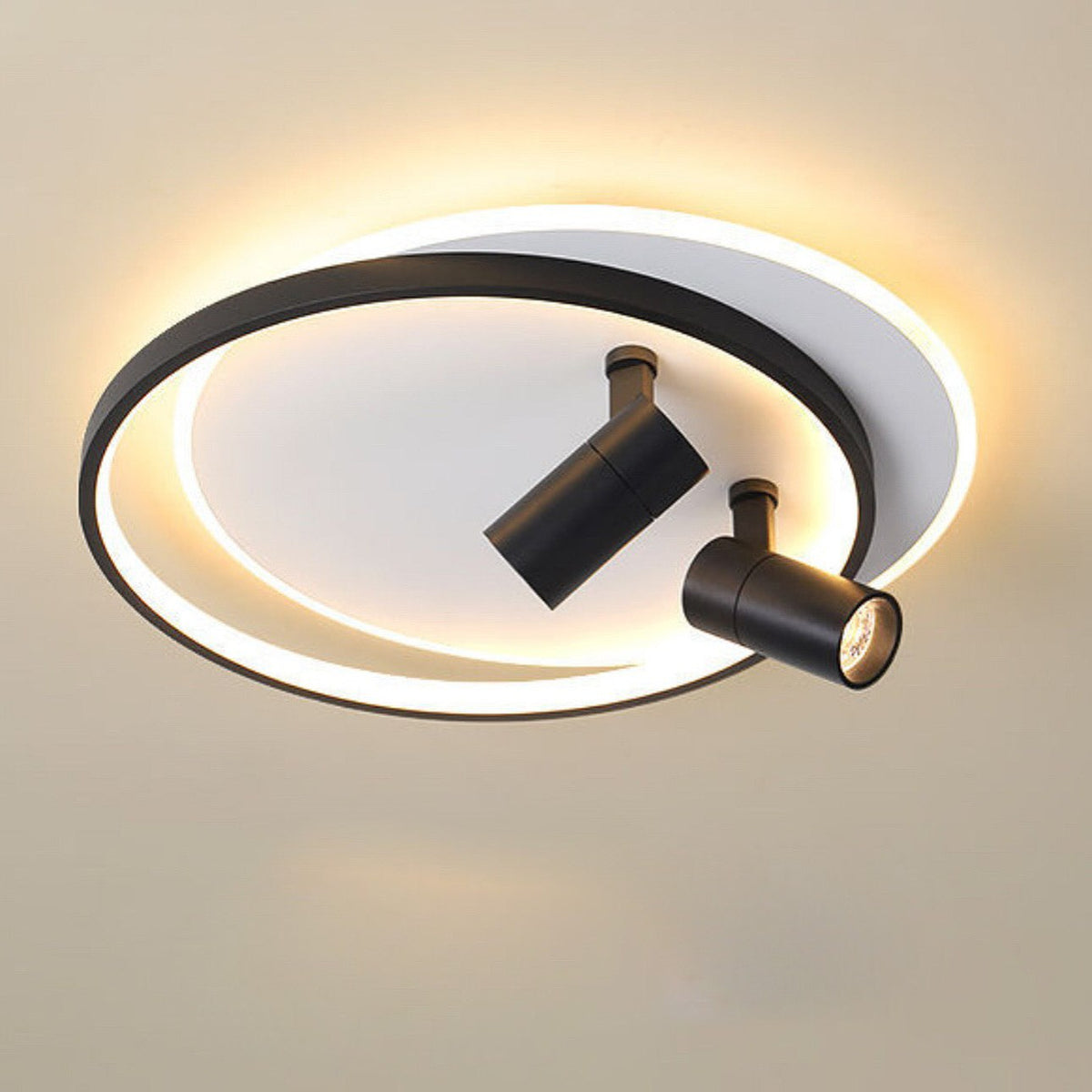 Світильник стельовий світлодіодний з пультом Ceiling with 2 spots Led 65W Black and White 240774-100003422