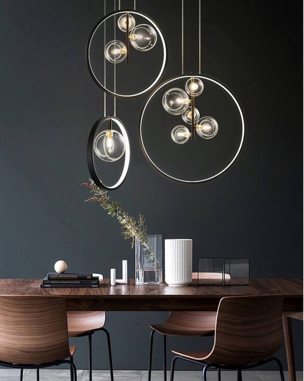Підвісний світильник з бульбашками Bubbles Iona 3 Led + G9 Black 240735-100003476