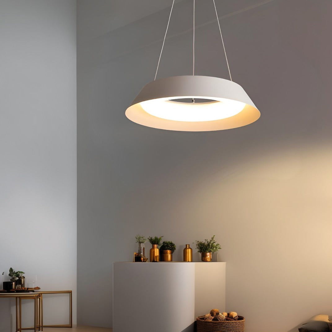 Підвісна люстра біла з пультом Bagel pendant Led*38W D-500 White 240819-100003537