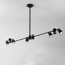 Люстра Spoon 8 L-96 см GU10*8 Black + Chrome 240819-100003536