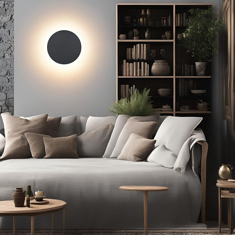 Світильник настінний Circle wall D150 / D180 3000K / 4000K Black 240818-100003605