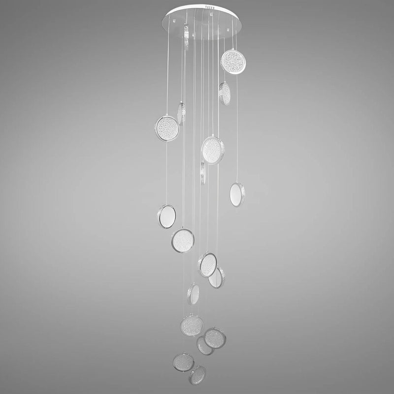 Люстра каскадна Silver coins H-230 cm Led 120W 240842-100003606