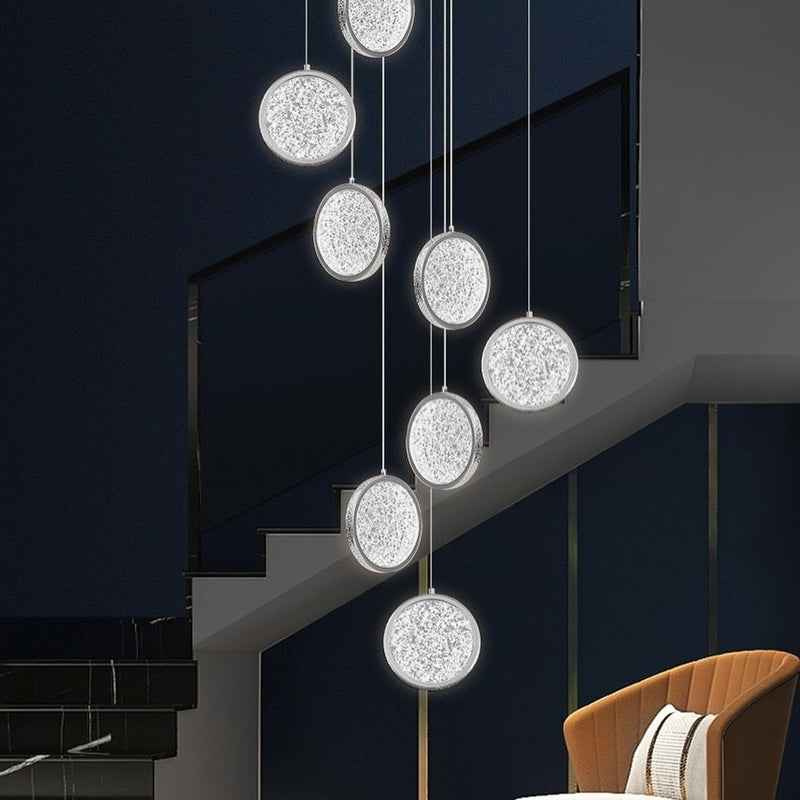 Люстра каскадна Silver coins H-230 cm Led 120W 240842-100003606