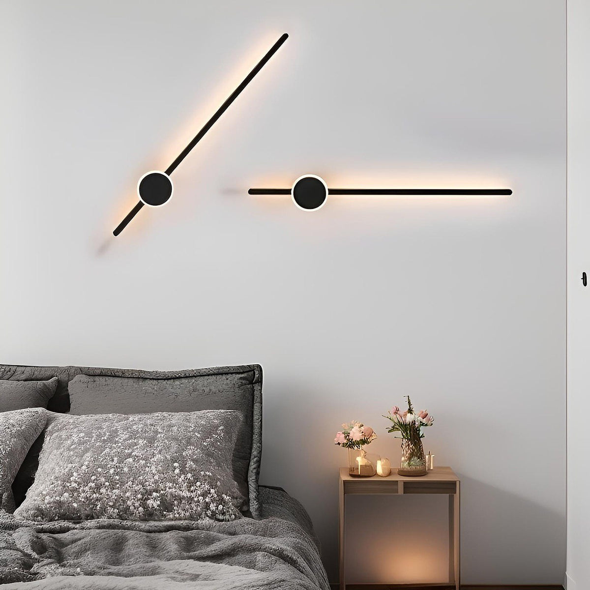 Бра чорне L-80 cm / L-100 cm Led 30W / 40W 4000K Black Figure wall 240822-100003609