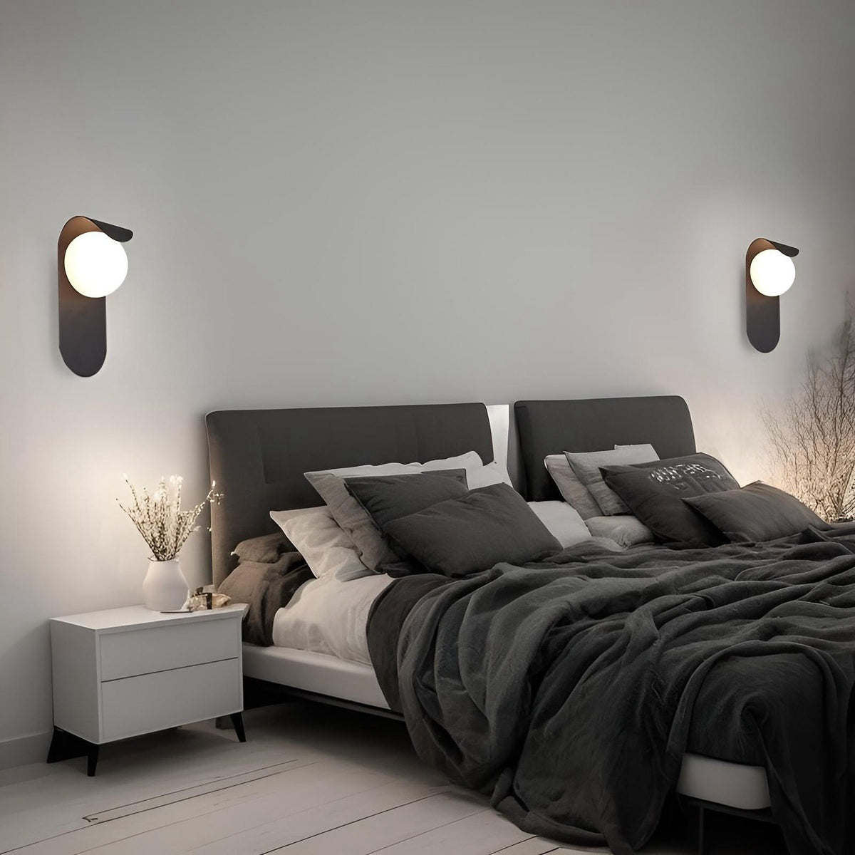 Світильник настінний Mario D-10 H-24 cm Led 5W 3000K 4000K 6000K Black / White 240822-100003613