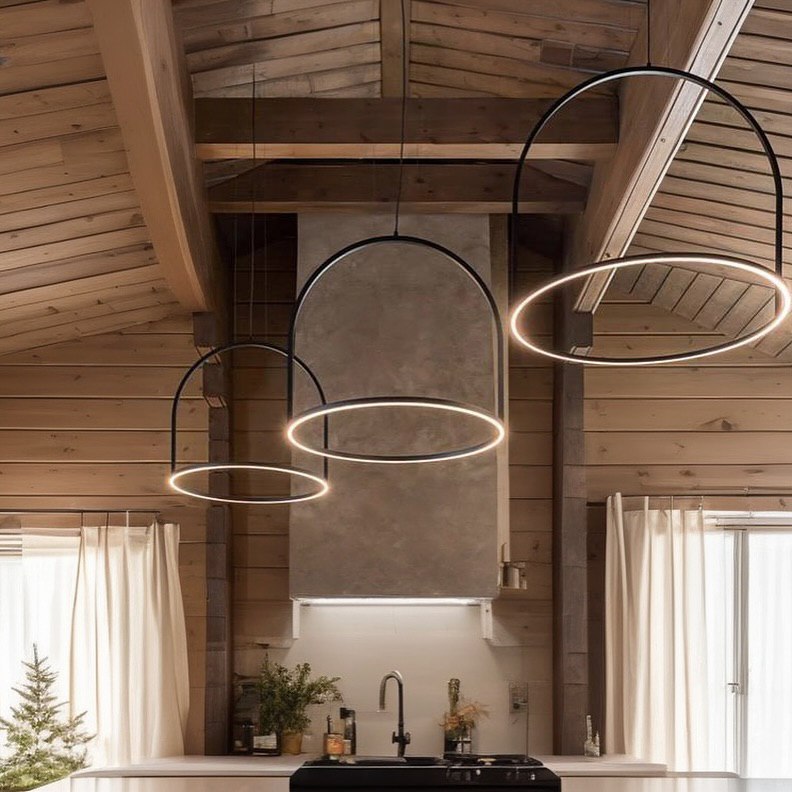 Люстра підвісна D-35 cm / D-55 cm / D-75 cm Black Dome lamp 240922-100003677