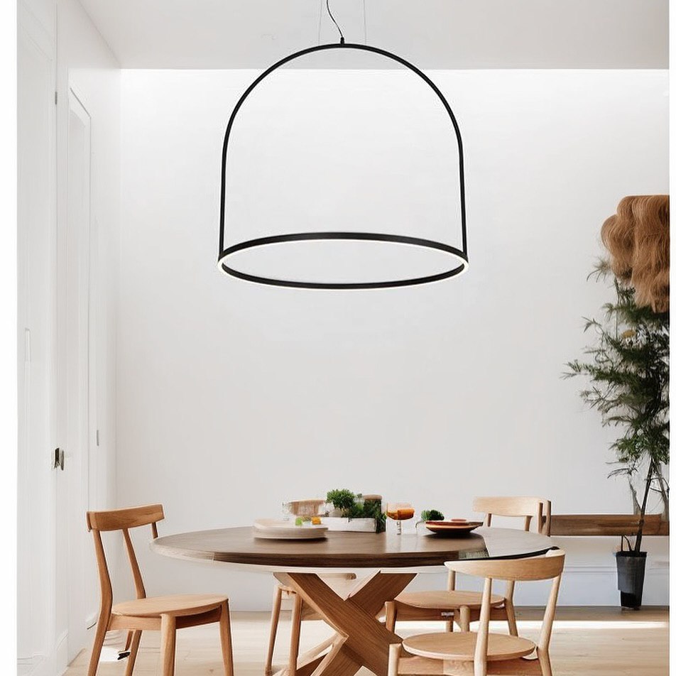 Люстра підвісна D-35 cm / D-55 cm / D-75 cm Black Dome lamp 240922-100003677