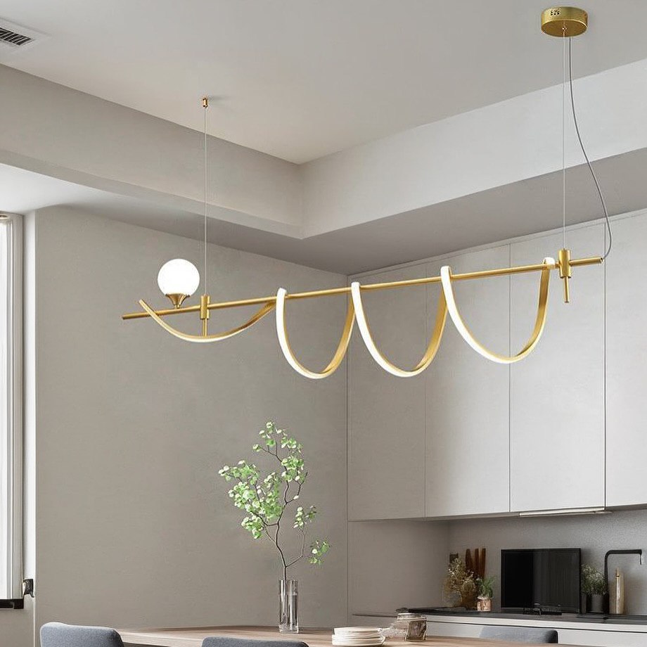 Люстра Gemo Wave gold LED 69W L1500 3000K 4500K 6000K 240918-100003730