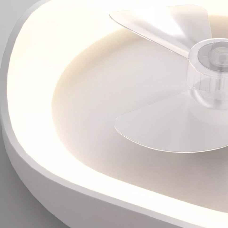 Стельовий світильник з вентилятором D-50 cm Led 32W White  Ceiling wave fan 240922-100003761