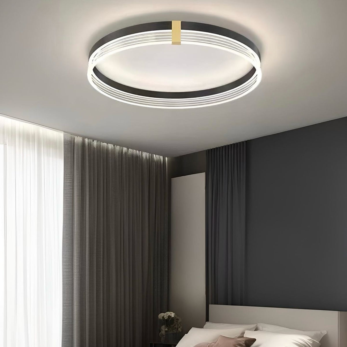 Люстра стельова D-50 cm Led 58W 3000-6000K Black Simple circle 240918-100003769