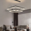 Люстра підвісна Double Square black H1000 Led 80W 241018-100003794