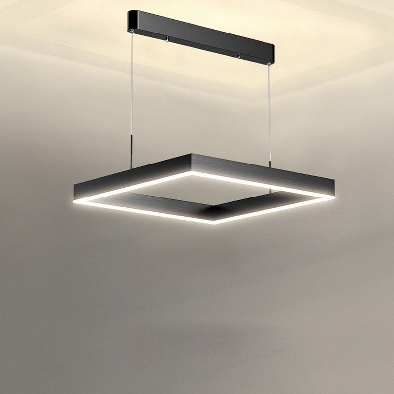 Люстра підвісна Single Square black H1000 Led 48W 241018-100003796