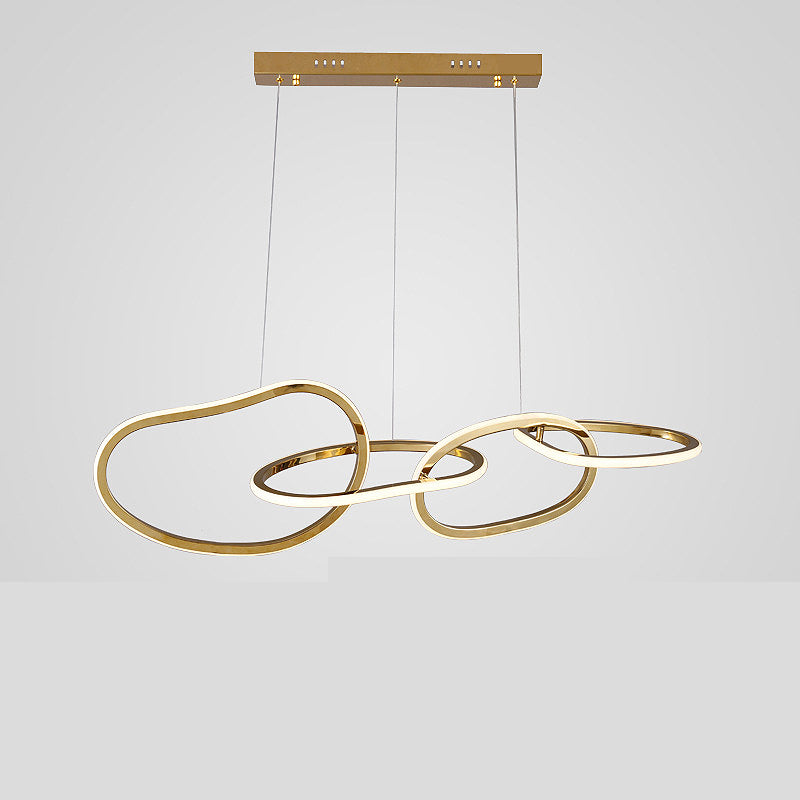 Підвісна люстра Wavy rings L1000 Led 60W Gold 240589-100003311