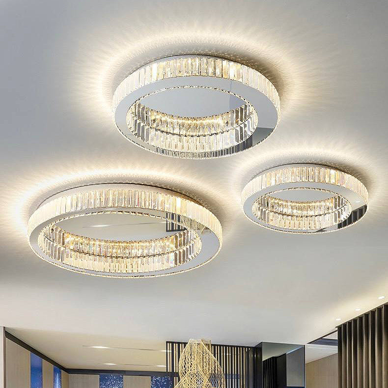 Люстра стельова Crystal Diamond circle gold D-50 cm Led 55W 241035-100003830
