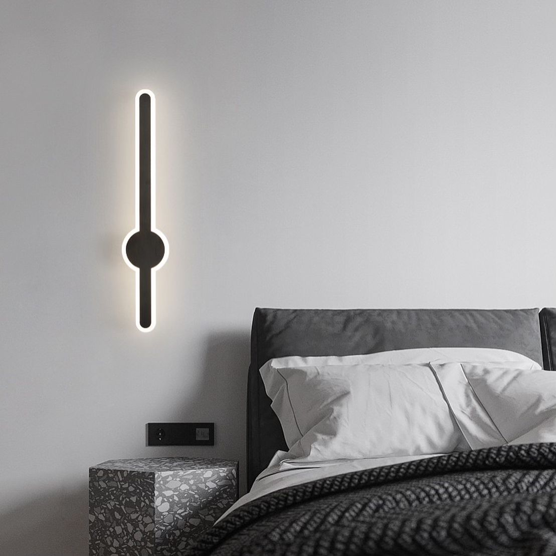 Бра Figure wall black L-40 cm / L-60 cm / L-80 cm 4000K 241018-100003833