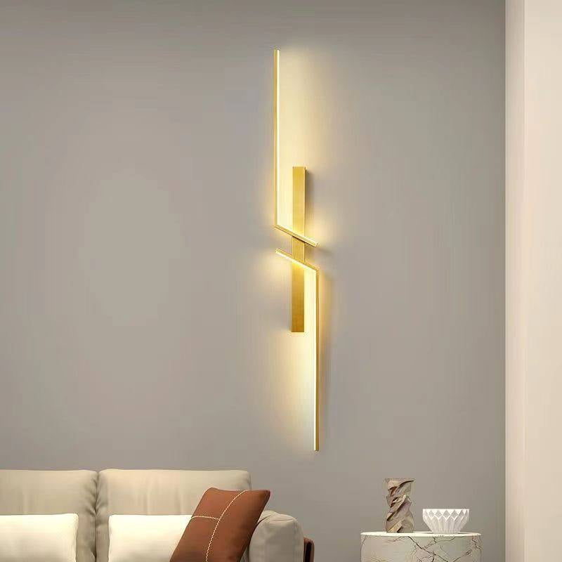 Бра Double lines led gold L60 / L80 / L100 cm 3000-6000K 241019-100003841