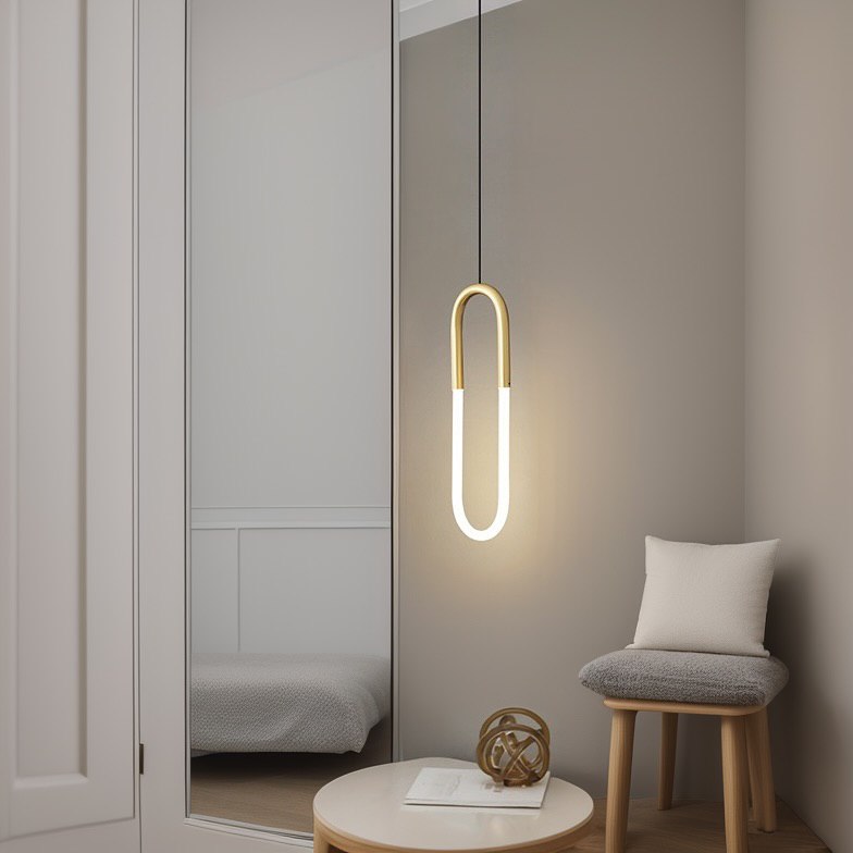 Світильник підвісний золотий H-50 cm Led 13W 4000K Gold Clip 241018-100003850