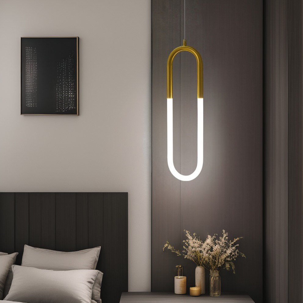 Світильник підвісний золотий H-50 cm Led 13W 4000K Gold Clip 241018-100003850