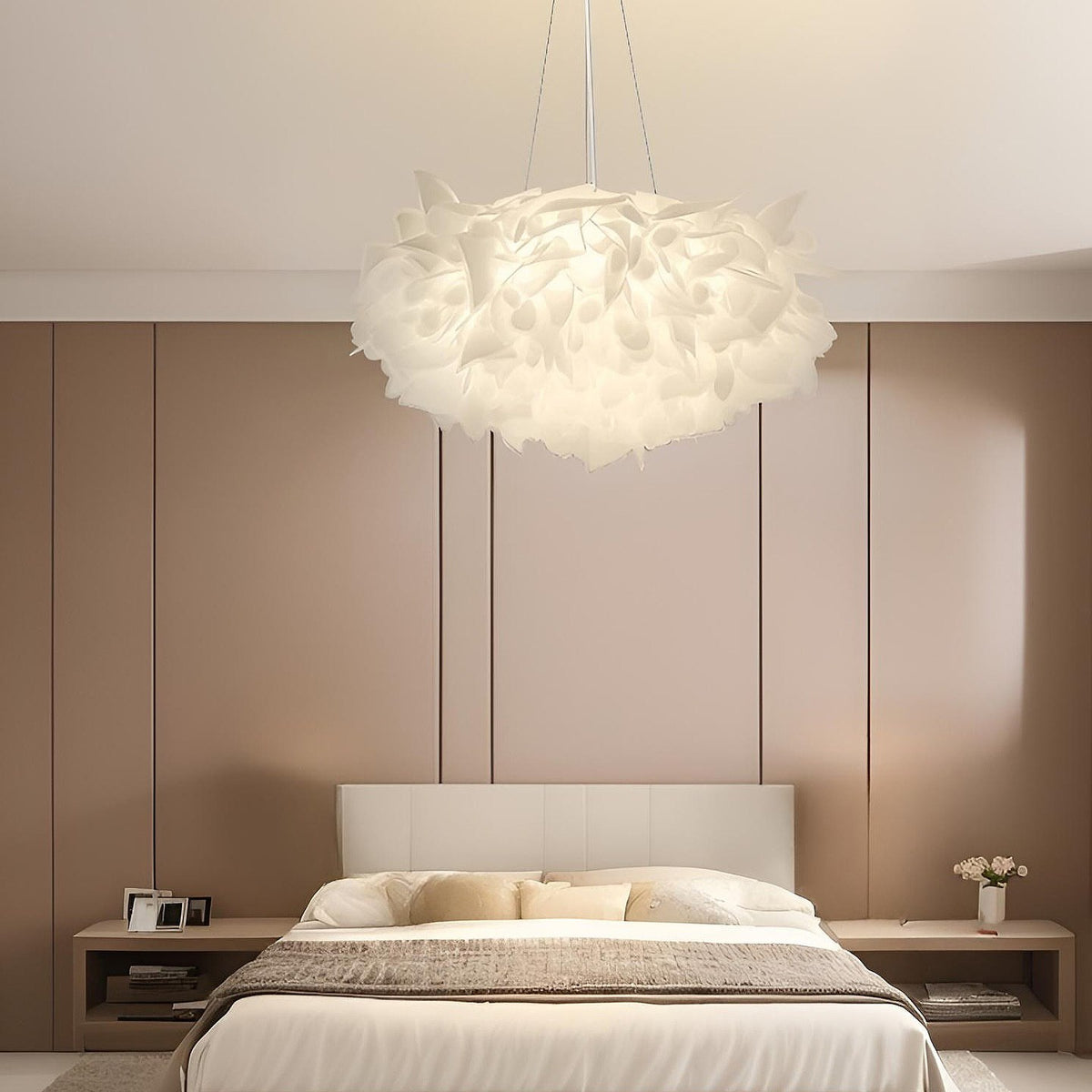 Люстра підвісна біла Квітка D500 Led 26W White Flower tender 241018-100003857