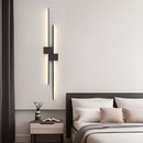 Бра лінійне чорне H-60 / H-80 /H-100 Led 18-28W Black Double lines square 241019-100003879