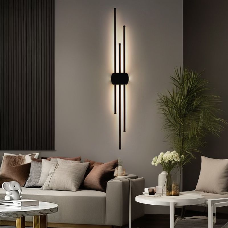 Бра лінійне 3 lines black H-60 cm / H-90 cm /H-120 cm 3000-6000K Led 18-28W 241019-100003881