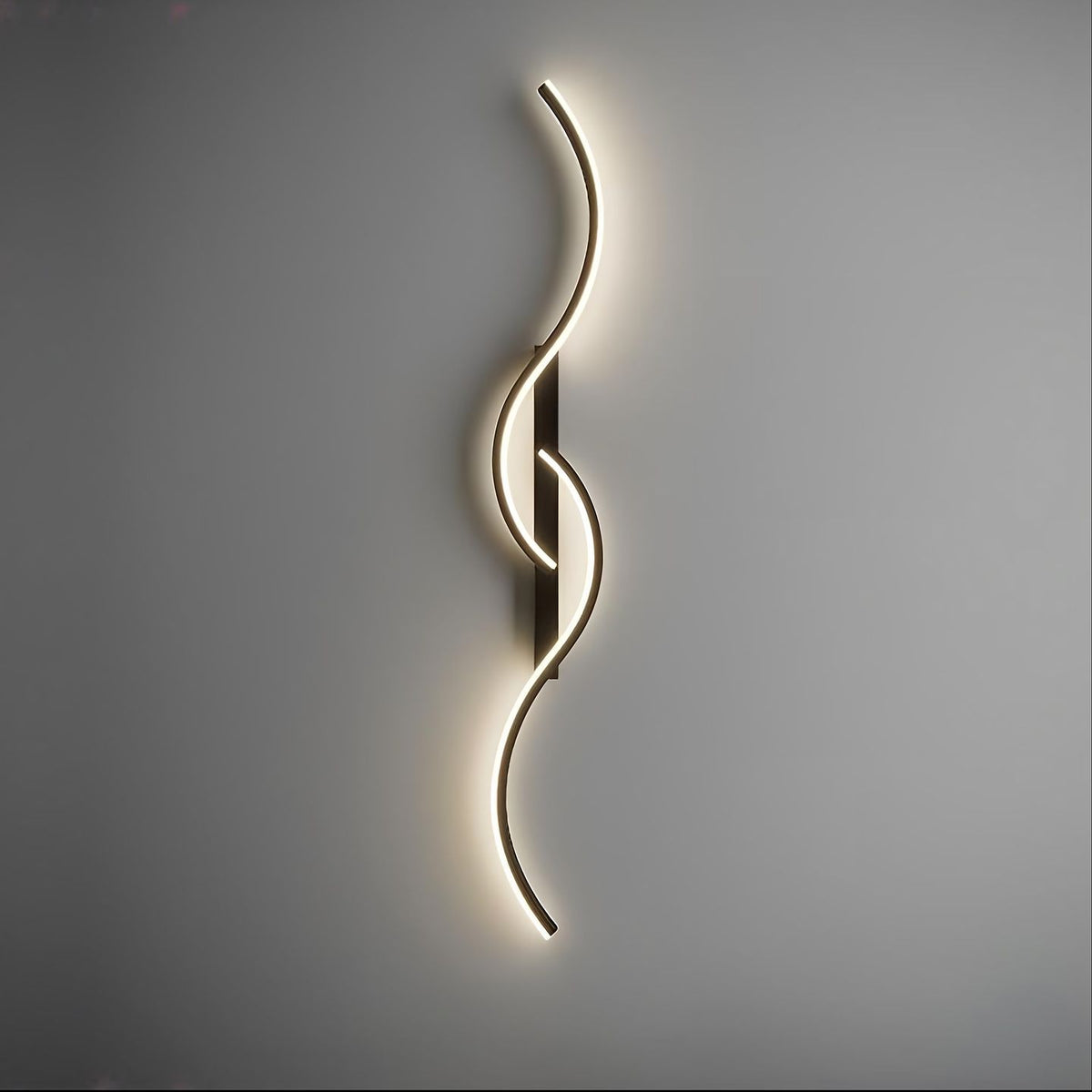 Бра хвилясте Double waves black H-60 / H-80 /H-100 Led 12-24W 3000-6000K  241019-100003883