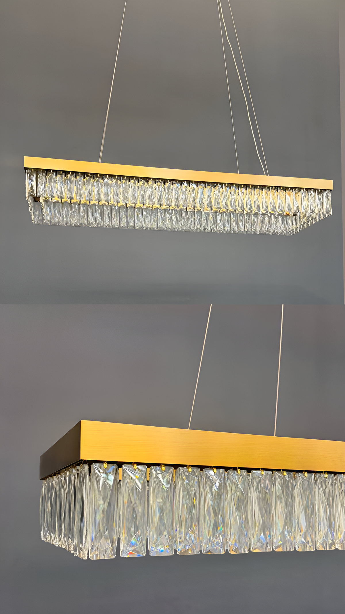 Люстра золота кришталева L-120 cm Led 105W Gold Crystal 250717-100005573