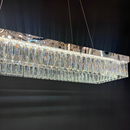 Люстра срібна кришталева L-120 cm Led 105W Chrome Crystal 250717-100005574