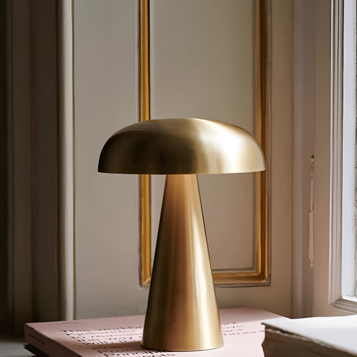 Лампа настільна автономна Mushroom Gold 230666-100003336