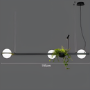Підвісна люстра чорна з білими плафонома і горшиком L-150 cm Black+White Green Orbit 250858-100005742