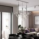 Люстра у вигляді бульбашки L-120 cm Led 30W Black+Clear Bubble 250717-100005650