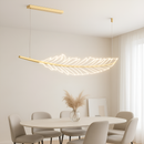 Люстра підвісна золота, світодіодне перо L-120 cm Led Gold Feather 250758-100005654
