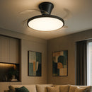 Стельова люстра чорна з вентилятором з пультом D-49 cm Led 72W Black Fan lamp 250819-100005716