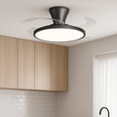 Стельова люстра чорна з вентилятором з пультом D-49 cm Led 72W Black Fan lamp 250819-100005716