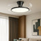 Стельова люстра чорна з вентилятором з пультом D-49 cm Led 72W Black Fan lamp 250819-100005716
