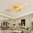 Люстра стельова золота L-86 cm Led Gold Wave Ceiling 250719-100005693