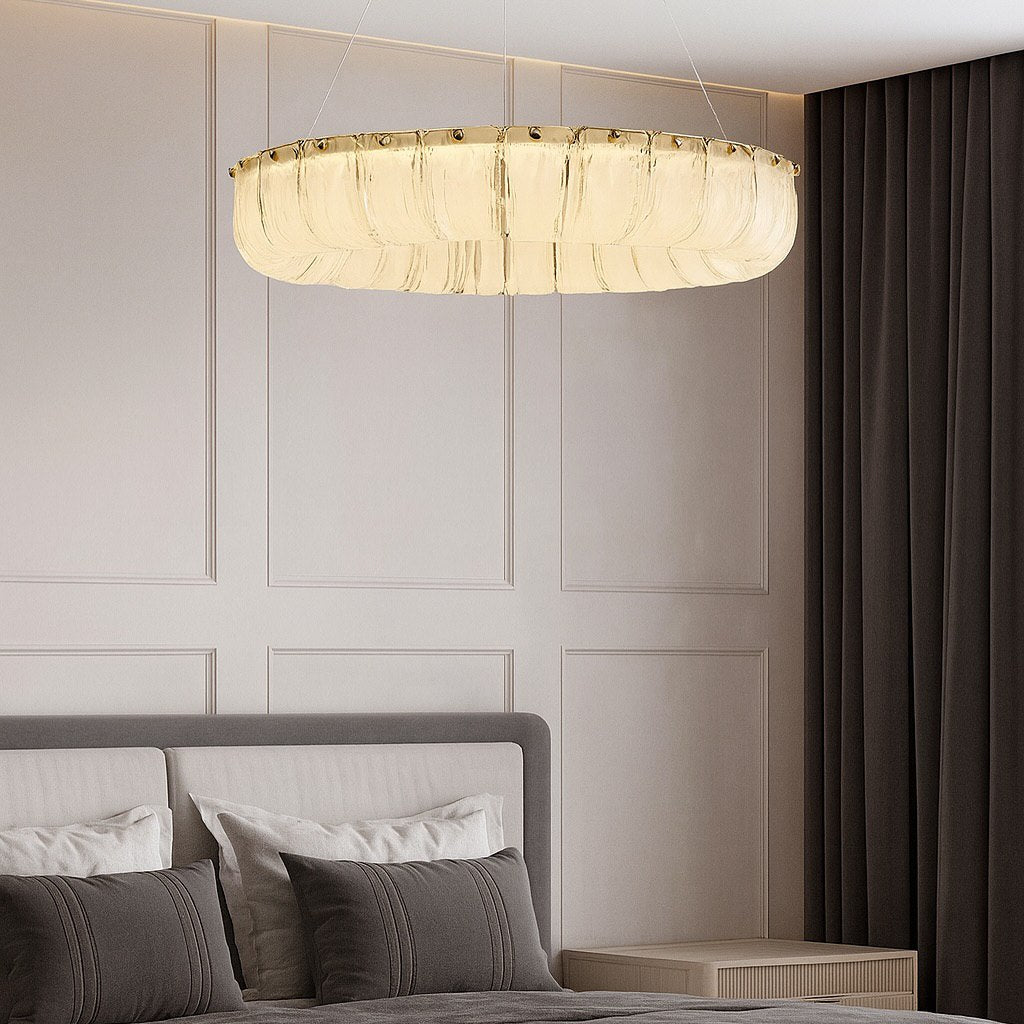 Підвісна люстра золота D-50 / D-60 cm / D-80 cm / D-50+80 cm Led Gold Frozzy 250819-100005757