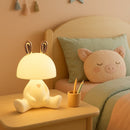 Настільна лампа біла з золотом зайчик H-27 cm Led White+Gold Rabbit 250840-100005817