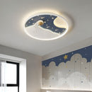 Стельова люстра космонавти H-7 cm D-40 cm / D-50 cm Led White / Blue Astronaut 250958-100002054