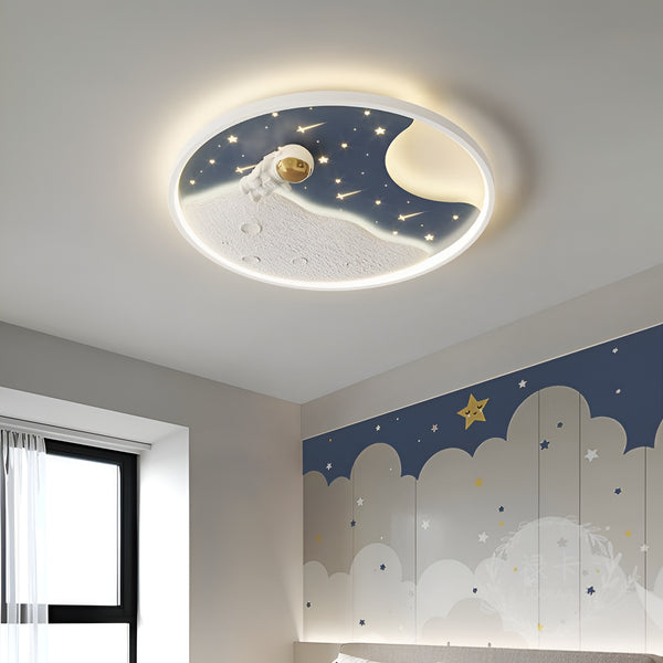 Стельова люстра космонавти H-7 cm D-40 cm / D-50 cm Led White / Blue Astronaut 250958-100002054
