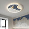 Стельова люстра космонавти H-7 cm D-40 cm / D-50 cm Led White / Blue Astronaut 250958-100002054