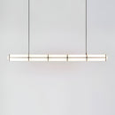 Підвісна люстра чорна з 3-х розмірах L-128/150/210 cm Led White+Black Tube long 250958-100005923